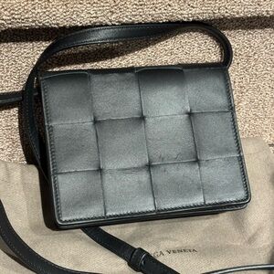 Bottega Veneta Black Leather Mini Bag